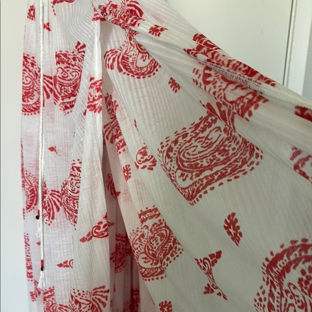 Free People red And white cover up. - Picture 3 of 13